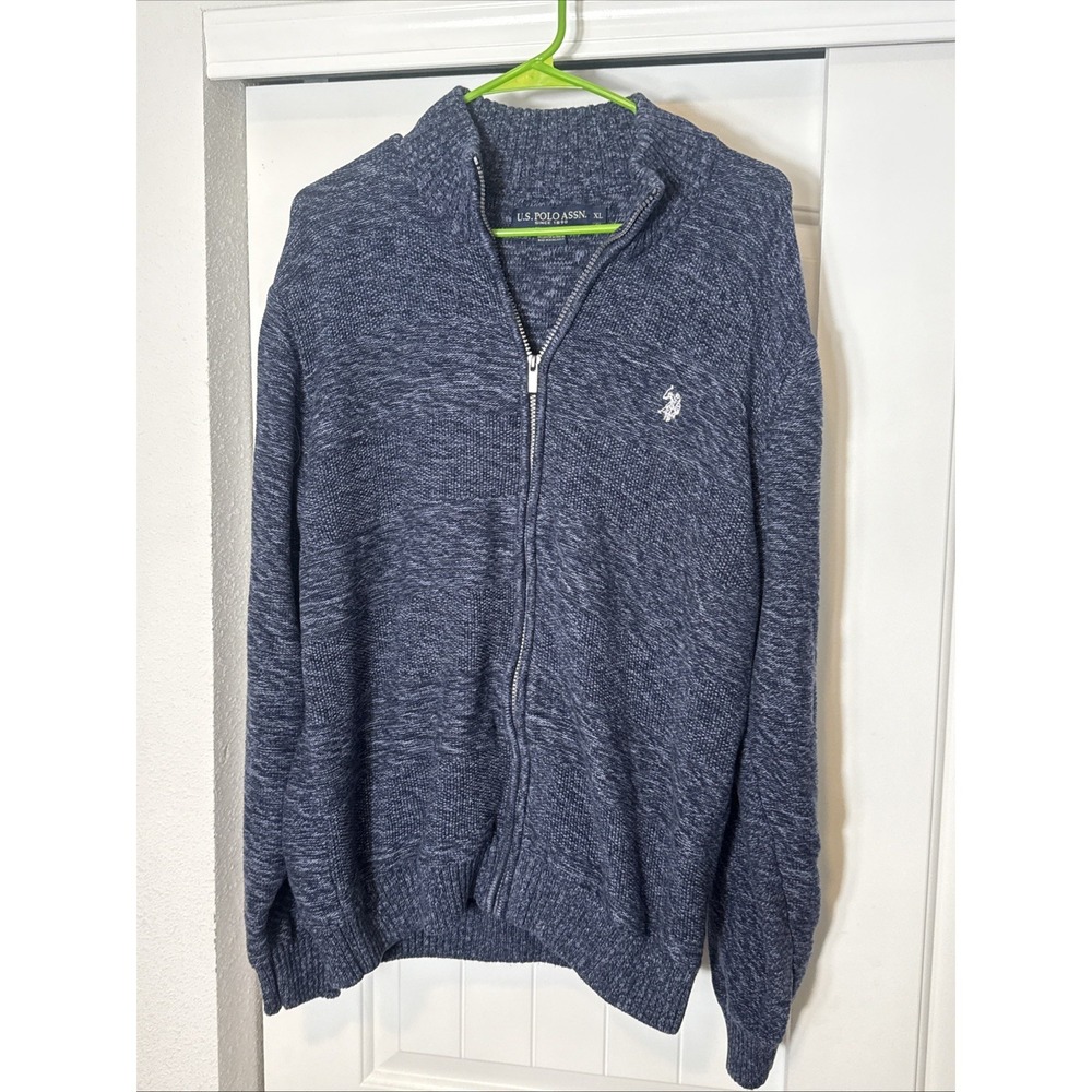 U.S. Polo Assn. Men's Blue Knitted Long Sleeve Pullover Sweater Size XL